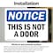 Signmission This Is Not A Door, 10 in W x Rectangle, Vinyl Decal OS-2PACK-NS-D-710-L-18630 - alternate 4